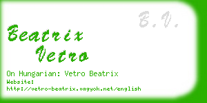 beatrix vetro business card